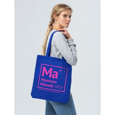 Холщовая сумка «Мамий», ярко-синяя-3