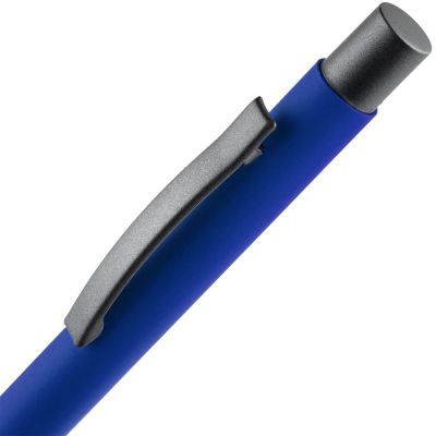 Ручка шариковая Atento Soft Touch, ярко-синяя-3