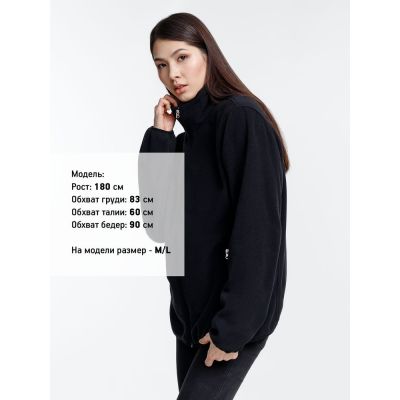 Куртка флисовая унисекс Nesse, черная-5