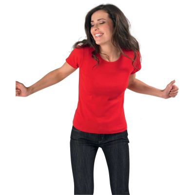 Футболка женская с круглым вырезом Lady 220 красная-3