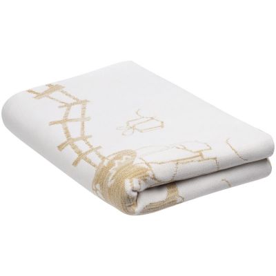 Плед Draconia, белый с золотистым-6