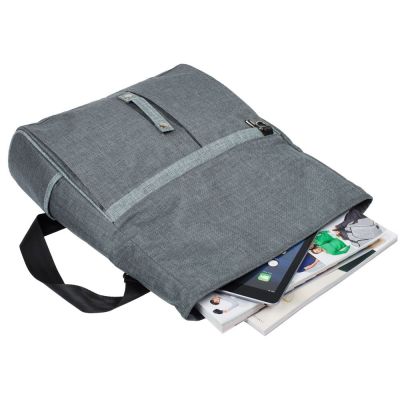 Сумка для ноутбука 2 в 1 twoFold, серая с темно-серым-9