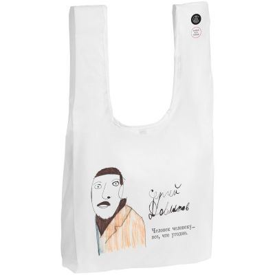 Складная сумка для покупок «Довлатов», белая-0