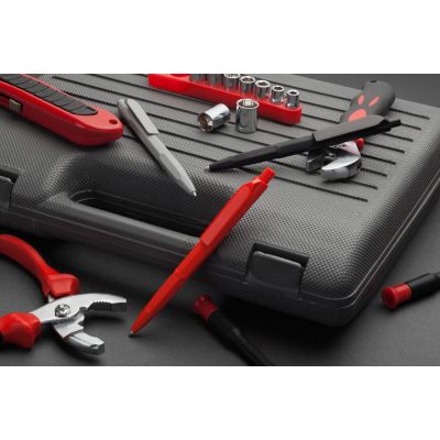 Ручка шариковая Prodir QS30 PRP Working Tool Soft Touch, красная-4