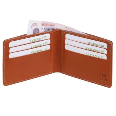 Портмоне Security, коричневое-5