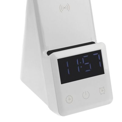 Лампа с беспроводной зарядкой смартфона и часов Powerack, белая-5