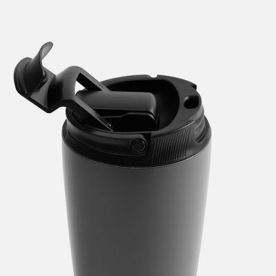 Термостакан с двумя поильниками Duetta, серый-2