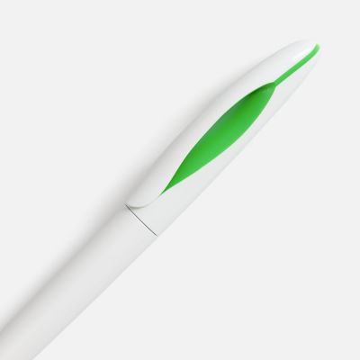 Ручка шариковая Nave, белая с зеленым-2