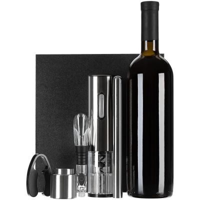 Винный набор Wine Diesel, серебристый-2