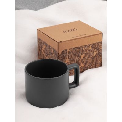 Чашка Jumbo в коробке матовая, темно-серая-3