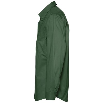 Рубашка мужская с длинным рукавом Bel Air, темно-зеленая-2