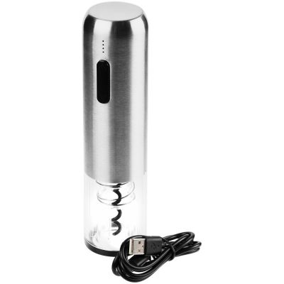 Электрический штопор с ножом для фольги Veritas, серебристый-5