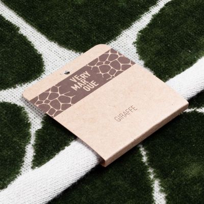Полотенце Giraffe, малое, бежевое с зеленым-5