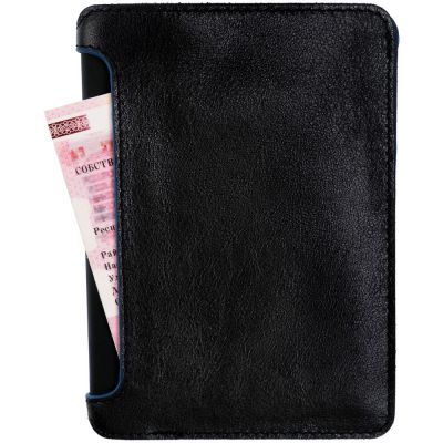 Автобумажник Arrival, черный с синим-6