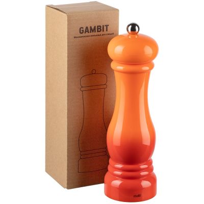 Механическая мельница для специй Gambit, оранжево-красная-3