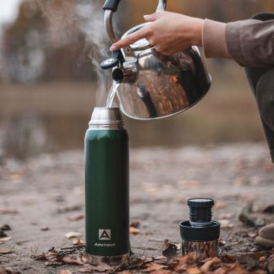 Термос «Арктика 900» с ситечком, зеленый-5