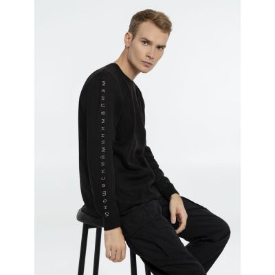 Джемпер «Юношеский минимализм», черный-5