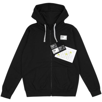 Толстовка с патчами «Химия состояний», черная-2