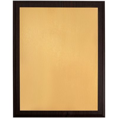 Плакетка Plaque XL, венге с золотистой пластиной-0