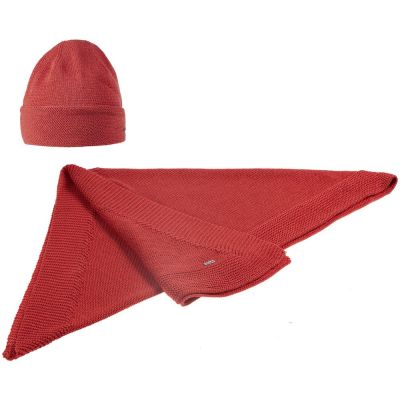 Шапка Greta, красная (коралловая)-5