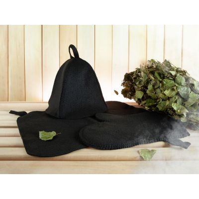 Банная рукавица Heat Off, черная-1