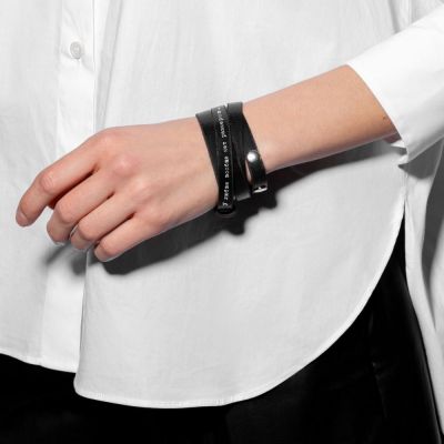 Браслет в тубусе «Цитаты. Довлатов. Да или нет», черный-1