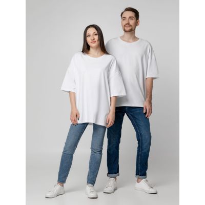 Футболка унисекс оверсайз Crosstown, белая-8