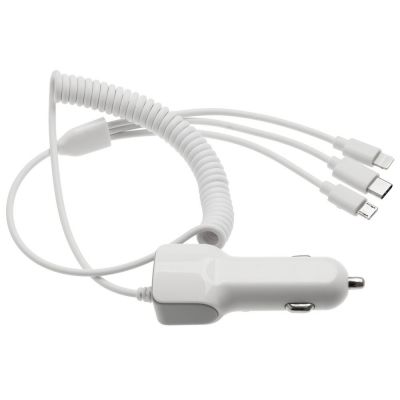 Автомобильное зарядное устройство High Ride, белое, уценка-0