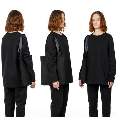 Шопер B4, черный с черными ручками-3