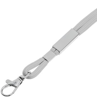 Шнурок для бейджа Tube Metal, серый-2