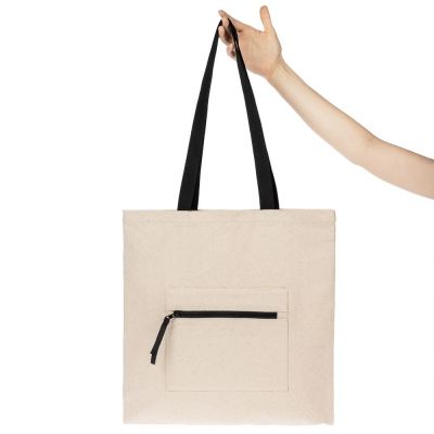 Сумка для покупок Stroll, неокрашенная с черным-6