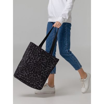 Сумка для покупок «Примерная», черная-6