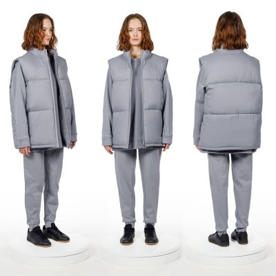 Жилет двусторонний V2, серый-1