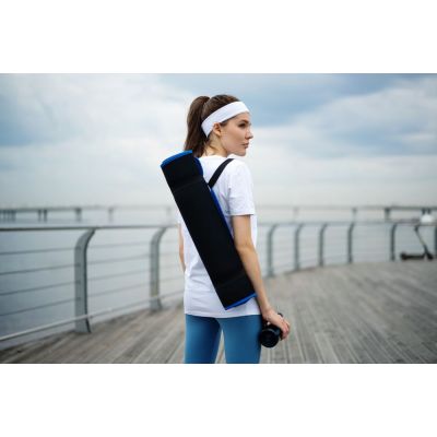 Коврик для йоги и активного отдыха Karmatta, черно-синий-5