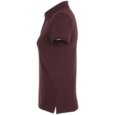 Рубашка поло женская Brandy Women, бордовая с белым-2