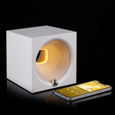 Bluetooth-колонка с подсветкой Volumetric, белая-9