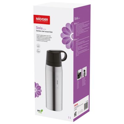 Термос Stela Duo, стальной-1