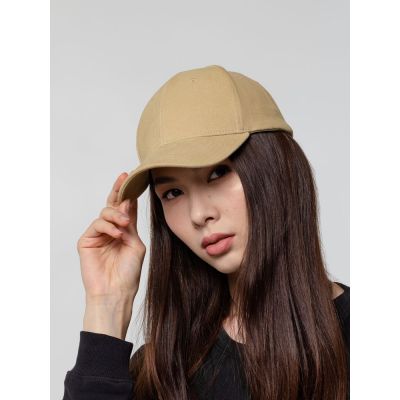 Бейсболка Hillside, бежевая-4