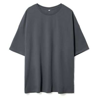 Футболка унисекс оверсайз Crosstown, темно-серая-0