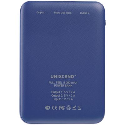 Внешний аккумулятор Uniscend Full Feel 5000 mAh, синий-3