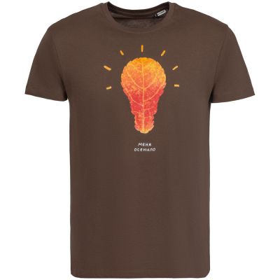 Футболка «Осенило», шоколадно-коричневая-1