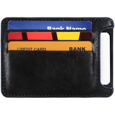 Чехол для карточек Arrival, черный с синим-5