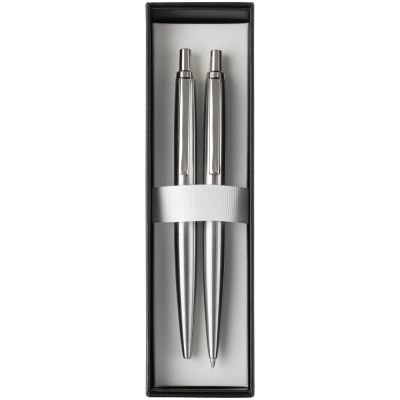 Набор из механического карандаша и ручки Poetica, серебристый-2