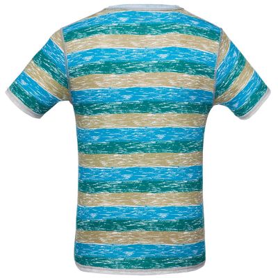 Футболка мужская Rayet двусторонняя, голубая с зеленым-3