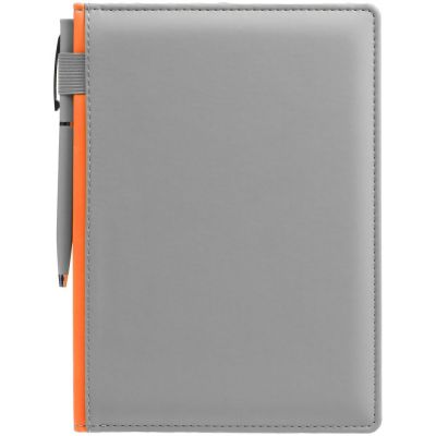 Ежедневник Spain Shall на заказ, недатированный, серый с оранжевым-5