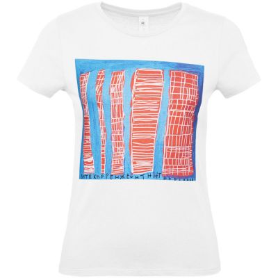 Футболка женская «Небоскребы», белая-6