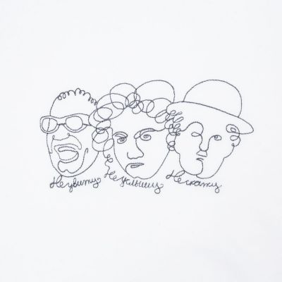 Свитшот «Три автора», белый-3