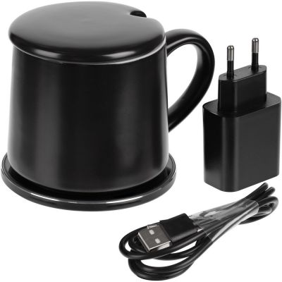 Кружка с подогревом и беспроводной зарядкой dualBase ver. 2.0 Matt, черная-11