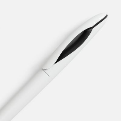 Ручка шариковая Nave, белая с черным-2