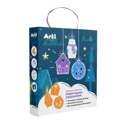 Набор для творчества Winter's Tale: мишка, домик, часы-0